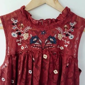 Hand embroidered lace dress